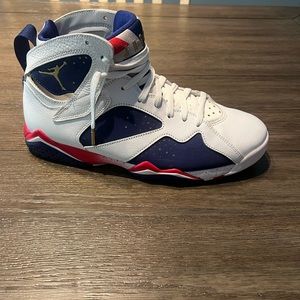 Air Jordan Retro 7’s with Jordan’s Olympic number on the back.